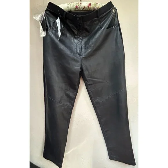 Vintage Mitchie's Matching High Rise Suede Patchwork Straight Leg Pants XL Brown - Picture 9 of 9